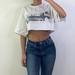 White Cropped Vintage 2006 T-Shirt